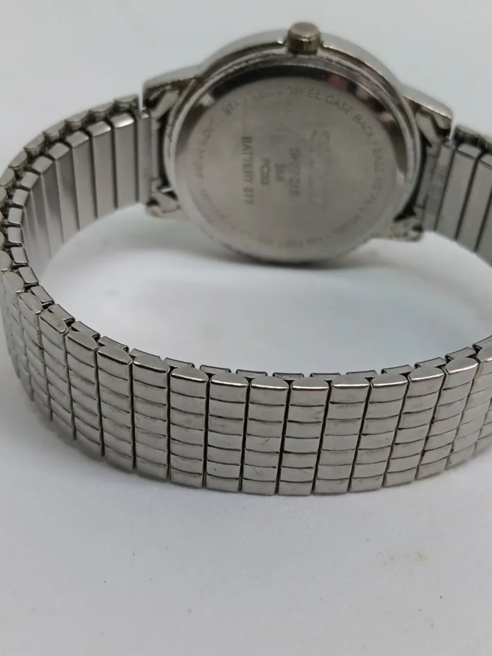VINTAGE 1990s Sharp SHP5215 Mens 38mm Silver Tone Japanese Quartz Day/Date Watch